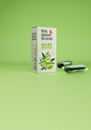 All-purpose cleaner refill pods in a 2-pack. Green, eco-friendly cleaning solution in convenient pod form.