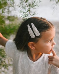 Barrettes beige bloom + pois