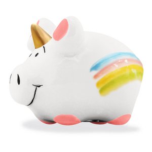 Piggy Bank Company magnetisch varken kleine hoorn van keramiek, kleurrijk (B/H/D) 4x3x4cm