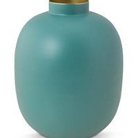 Vase Metal Matt Light Blue 32cm