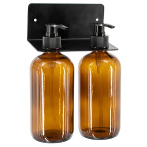 Glazen fles amber 500ml met plastic pomp