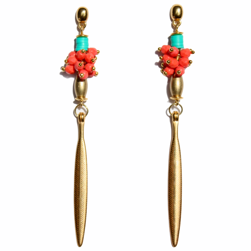 Coral/gold