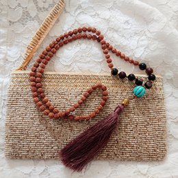 Beige Lola pung i glasperler