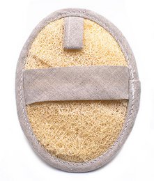Manopla exfoliante corporal de Luffa con asa. Azal.