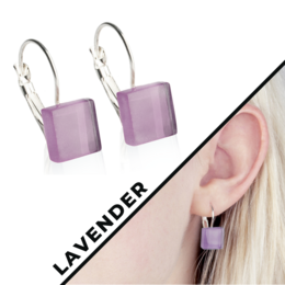 Glazen oorbellen met sluiting • 10mm • duurzaam / nikkelvrij / veel kleuren