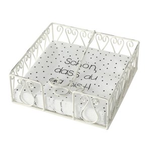 Boltze Home Serviettenhalter Metall weiß