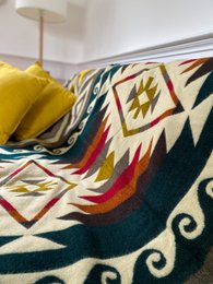 Alpaca Blanket Cayambe - Dark green