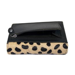 Ladies Wallet Black Leather RFID In 10 Prints
