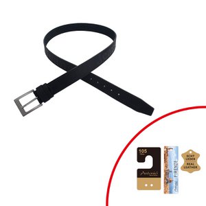 Leather belt for men »Men's belt» Real leather men's belt »Black Matt 4 cm