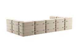 Curt-Set 15 - e.g. Flexible U-shaped sofa - Jet - 9110 (Grey / Beige)