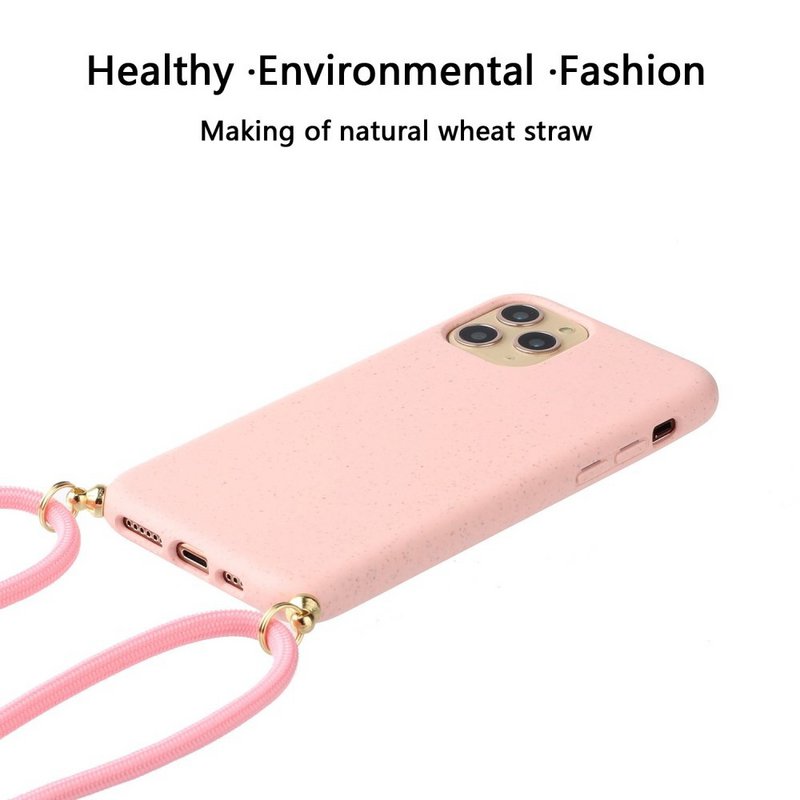Lunso - Etui na tył ze sznurkiem - iPhone 11 Pro Max - Różowe