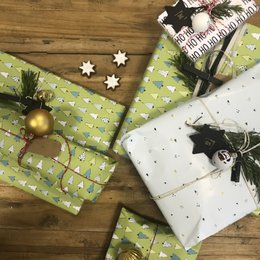Papier d'emballage sapin de Noël Albert de Noël