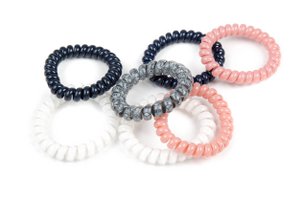 8 Haarelastiekjes - Telefoonkabel - Diverse Kleuren