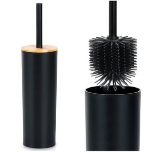 Toilettenbürste mit Ständer Metall Black 36,5 cm