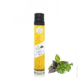 Aromatic Italian herbs seasoning oil in 100ml, 250ml, and 350ml bottles. Made with a blend of fresh herbs including basil, oregano, and rosemary.