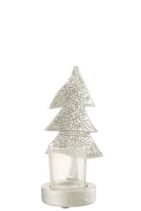 J-Line Candle holder - plastic - silver