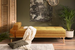 Geel gestructureerd dagbed