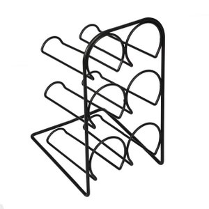 Wijnrek voor 6 flessen wijn van Naturn Living | Draadmetaal | Metaal | Design wijnrek | Wijnflessenrek | Flessenrek voor 6 Wijnflessen