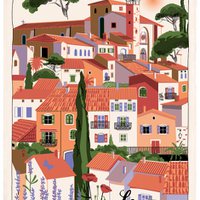 Village Provence Ecru tea towel 48 x 72