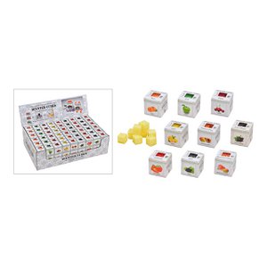 Geurende was fruitig 24g gemaakt van gekleurde was 9-voudig, (B / H / D) 4x4x4cm