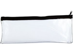 Federmäppchen Kangaro transparent 125x330mm, schwarzer Reißverschluss
