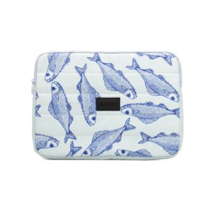LIGHT BLUE PISCES LAPTOP SLEEVE 15" HF