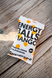 Pocket-sized energy balls made with mango, a natural source of energy and nutrients.