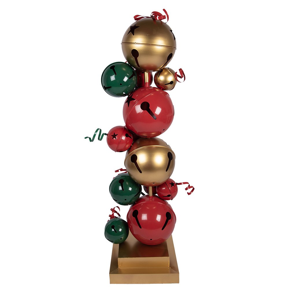 Kerstdecoratie Beeld 43x40x150 cm Rood Groen Metaal