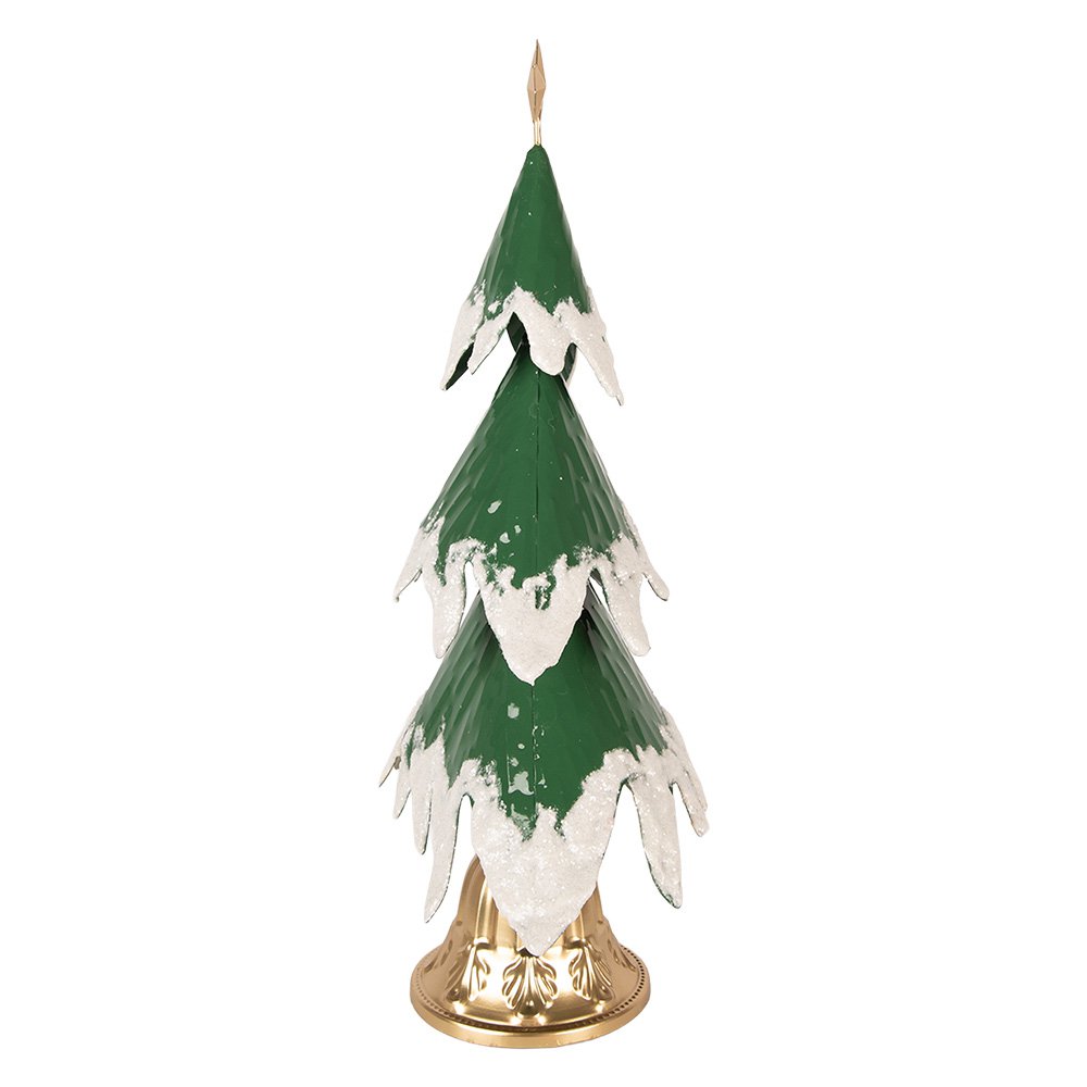 Kerstdecoratie Beeld Kerstboom 26x20x50 cm Groen Metaal