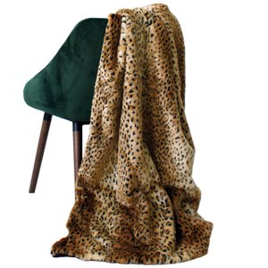 Leyla plaid geel / bruin - 130x170cm