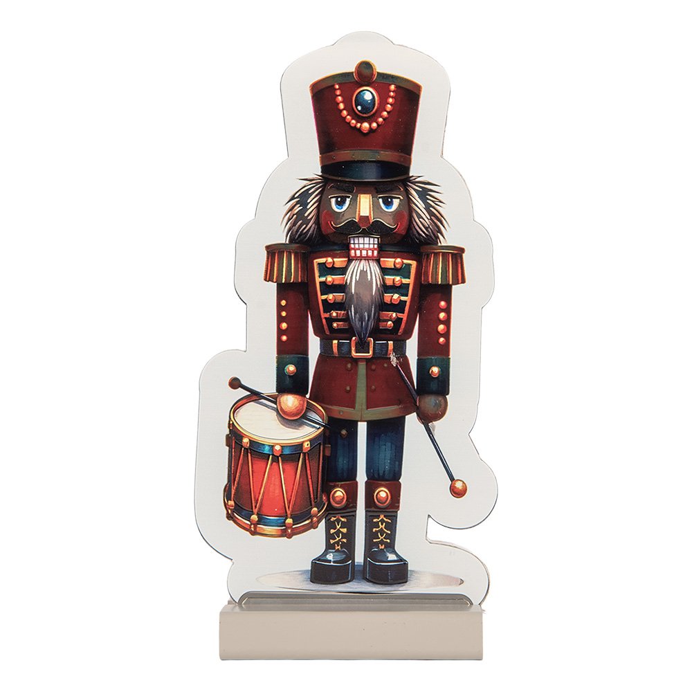 Kerst Infinity Spiegel Lamp Notenkraker 12x7x24 cm Rood Kunststof