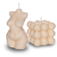 Aphrodite Bubble Candle Set Cream