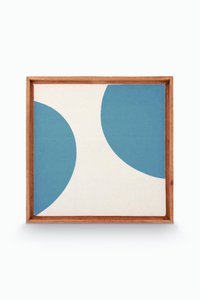 Wall Ornament Wood Dots Light Blue 45x45cm