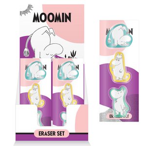 Moomin 3 Piece Eraser Set
