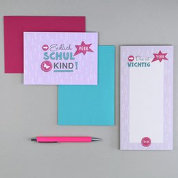 Einschulungskarte Schulkind Lotta