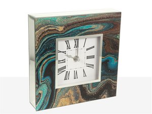 DECORATED GLASS CLOCK HM51007