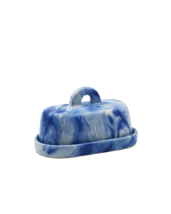 Boterschotel marmerblauw