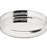 EDZARD dienblad Coro galerijblad, rond, verzilverd, aanslagbestendig, ø 23 cm, hoogte 3,5 cm