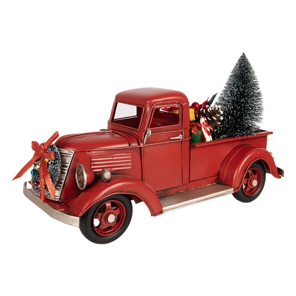 Kerstdecoratie Beeld Auto 39x15x18 cm Rood Metaal