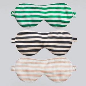 100% Silk Sleep Mask-Strips n Checkboard Patterns-Oversize
