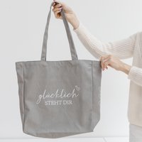 Katoenen tas "Happy past bij jou"