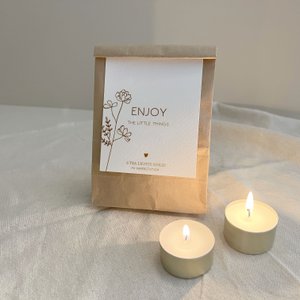 Teelights 'genieße die kleinen Dinge'