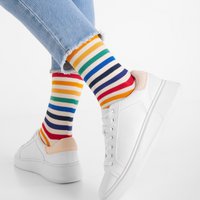 Organic Socks Arcoiris - Colorful striped socks, socks with colorful stripes
