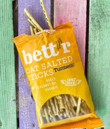 Oat Salted Sticks Turmeric, organic, Bett'r, 50g