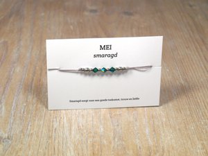 per stuk. Geboortesteen armbandjes swarovski rvs