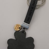 Keyring clover 4 antracita text