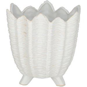 Keramische pot plantkunde, D18,5cm, H18,5cm, voor TO14, mat wit