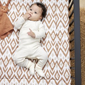Playpen mat woven Ikat Sand/Toffee