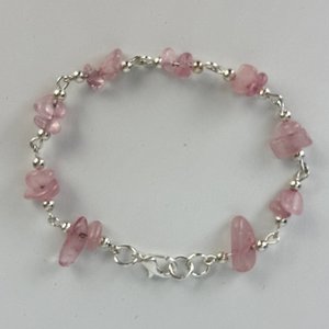 Rose Quartz Bracelet for Love - Handmade in Peru | Gemstone bracelet for narrow wrists