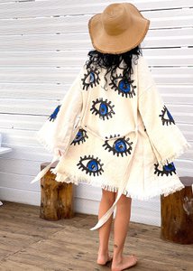 Biologische katoenen korte kaftan Matia